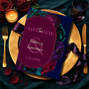 Reserve A Data Elegante Floral de Tom de Joia para Casamento Save