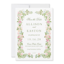 Elegante Floral em Aquarela para Casamento Save th