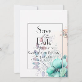 Reserve A Data Elegante floral moderno 