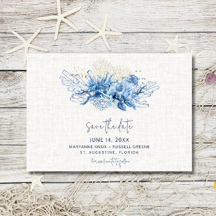Reserve A Data Elegante Florida Beach Wedding Photo Save the Date