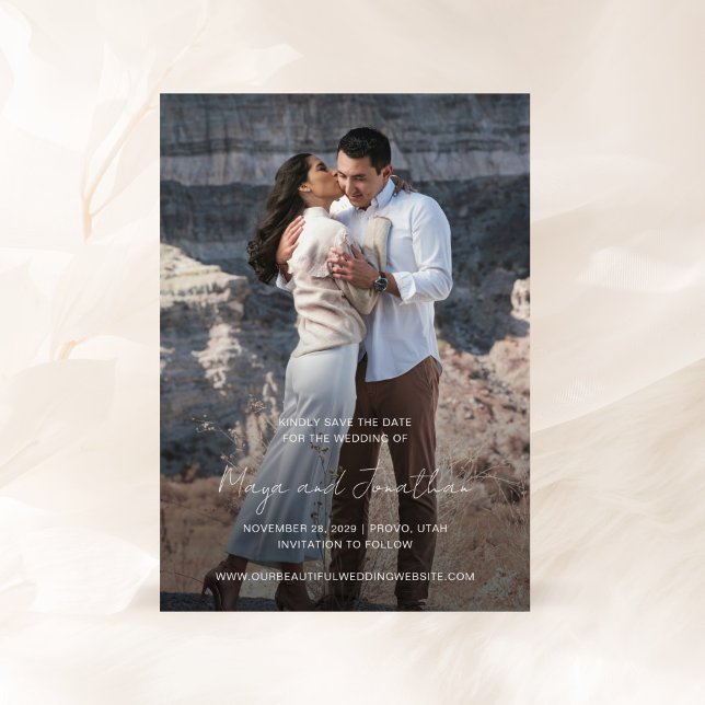 Reserve A Data Elegante Foto Casamento Moderno (Criador carregado)
