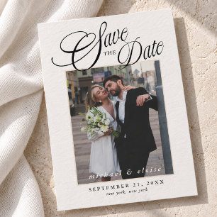 Reserve A Data Elegante Foto de Caligrafia para Casamento