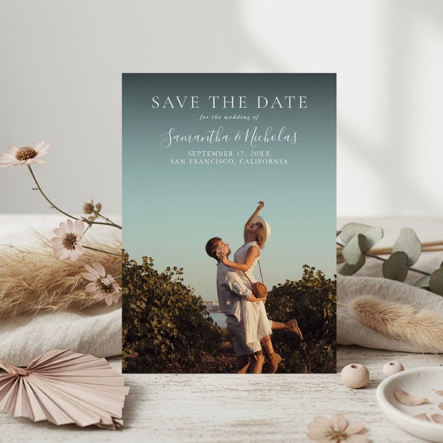 Reserve A Data Elegante Foto de Casamento Moderno Save the Date (Criador carregado)