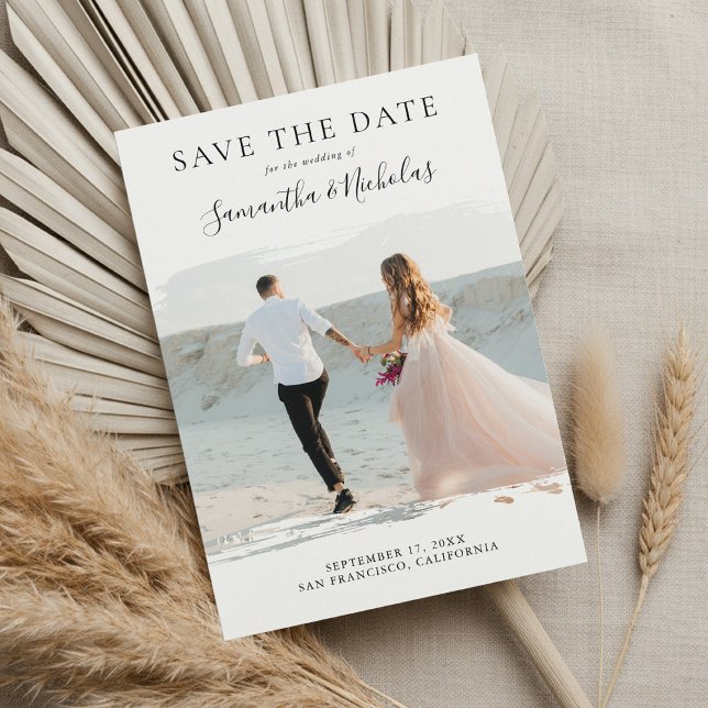 Reserve A Data Elegante Foto de Casamento Moderno Save the Date (Criador carregado)