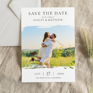 Reserve A Data Elegante Foto de Casamento Moderno Save the Date