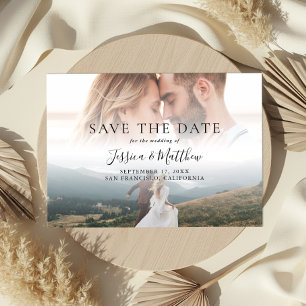 Reserve A Data Elegante Foto de Casamento Moderno Save the Date