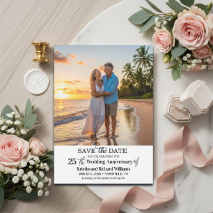 Reserve A Data Elegante foto do 25º aniversário de casamento
