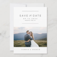 Elegante foto minimalista de casamento, salve a da