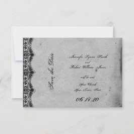 Reserve A Data Elegante Gótico Lace Posh Casamento Salve Data