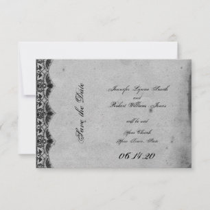 Reserve A Data Elegante Gótico Lace Posh Casamento Salve Data