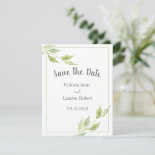 Reserve A Data Elegante Greenery Deixa Casamento de Aquarela