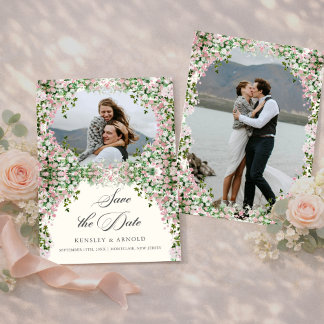 Reserve A Data Elegante Jardim Rosa Save The Date