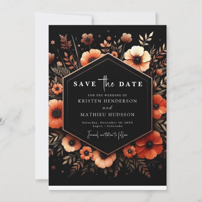 Reserve A Data Elegante Lovely Terracotta Wedding (Frente)
