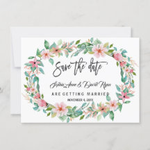 Elegante Luau Tropical Floral Wreath Salvar A Data