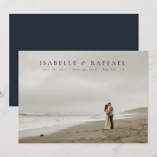 Reserve A Data Elegante Luxuoso Casamento Formal Foto Preto Azul