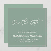 Elegante Minimalista Verde Sage