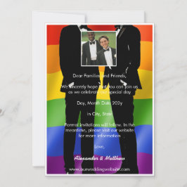 Reserve A Data Elegante Modern Gay Men Foto Casada Rainbow