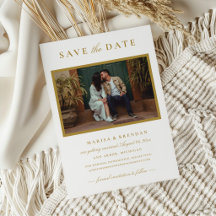 Elegante Moldura de Foto Dourada Casamento