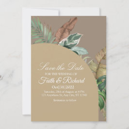 Reserve A Data Elegante Outono Grama das Pampas Casamento Salve a