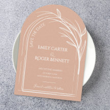 Elegante Poeira Rosa Romântico Casamento Salve a D