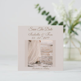 Reserve A Data Elegante Praia Save the Date, Papelaria de Casamen