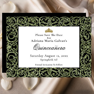 Reserve A Data Elegante Quinceanera Rolo de Sabedoria Salve a Dat