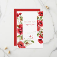 Elegante Red Poppy Floral