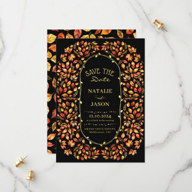 Reserve A Data Elegante Rustic Fall Deixa Boho Casado (Frente/Verso In Situ)