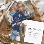 Reserve A Data Elegante Salve a Data com Foto Manuscrita<br><div class="desc">Casamento de Orçamento Escrito à mão Salve os Cartões de Data que têm uma foto na frente e atrás. Os cartões Save the Date Fall, Autumn, Winter, Primavera ou Summer contêm uma tipografia moderna escrita cursiva escrita escrita escrita escrita escrita escrita escrita escrita escrita com letra mão que é elegante,...</div>