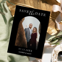 Elegante Salve a Data Fotografia Quadro Simples