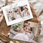 Reserve A Data Elegante Salve o Minimalista de Foto Data 4<br><div class="desc">Paisagem Moderna e Elegante Horizontal Quatro (4) Foto Salve o Casamento de Data com tipografia de script com letra de mão. O ímã para salvar o convite de data inclui tipografia de script e chic e design simples para a qual você pode adicionar sua fotografia personalizada de noivado.</div>