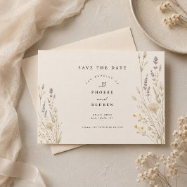 Reserve A Data Elegante Save the Date Flor Silvestre