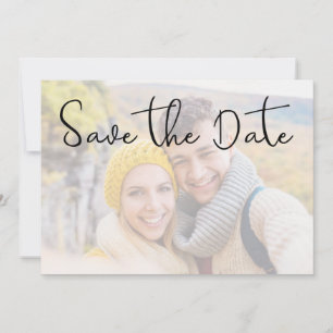 Reserve A Data Elegante Script de Efeito de Foto em Vellum Falso