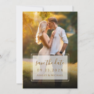 Reserve A Data Elegante Script Moderno de Foto Transparente de Ca