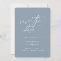 Elegante Script Moderno Minimalista Foto Azul