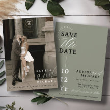 Elegante Simples Casamento Moderno de Fotografia e