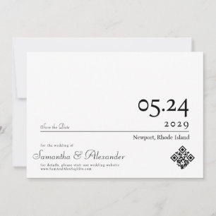 Reserve A Data Elegante Simples Roteiro Formal Não-Fotográfico Ca