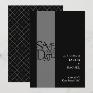 Reserve A Data Elegante Sobreposição Preto Branco Casamento Salve