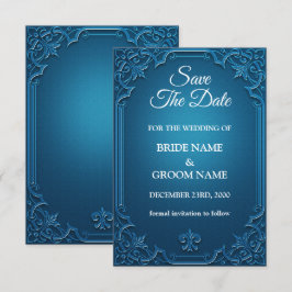 Reserve A Data Elegante Teal Turquoise Geométrica do casamento vi