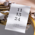 Reserve A Data Elegante tipografia básica minimalista para casame<br><div class="desc">Preto e branco,  tipografia simples e limpa para Save the Date com tema de casamento elegante e minimalista. Por favor,  entre em contato se precisar de itens adicionais.</div>