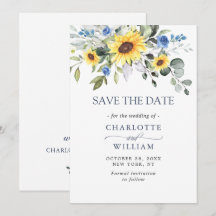 Elegantes Girassóis Aquarela Eucalipto Casamento