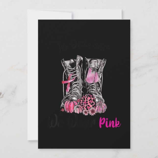 Reserve A Data Em outubro, Vestimos Cancer de Mama Veterano de Bo (Frente)