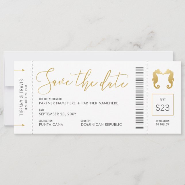 Reserve A Data Embaraçamento de Passagem Cavalos-marinhos Kissing (Frente)