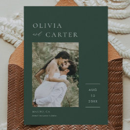 Reserve A Data Emerald Green Photo Wedding Modern Salvar A Data