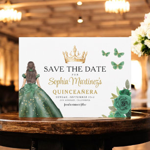 Reserve A Data Emerald Green Princess Quinceañera Salve a Data