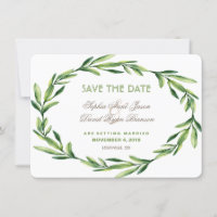 Emerald Green Watercolor Wreath SALVE A DATA