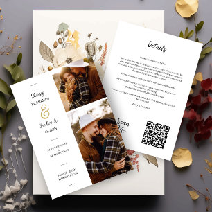 Reserve A Data Encantador Código QR de Casamento Minimalista com