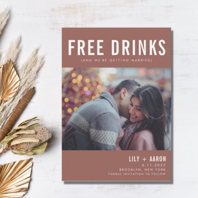 Reserve A Data Engraçado Bebidas Gratuitas Foto Casamento de Ferr (Criador carregado)