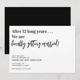 Reserve A Data Engraçado Finalmente Casamento Salve A Data