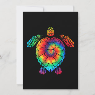 Reserve A Data Engraçado Tartaruga-do-mar Oceano Tie Dye Rainbow